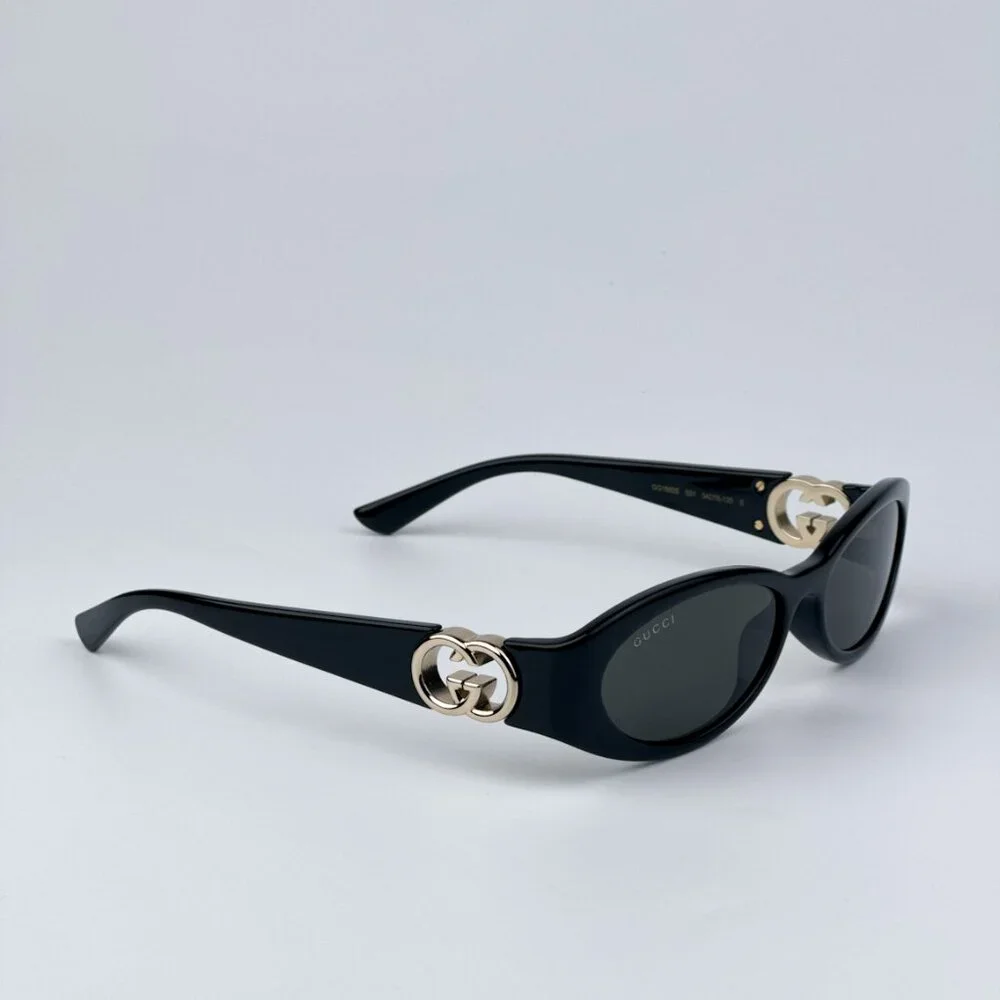 Gucci Men Black Grey Oval BRAND NEW Sunglasses GG1660S 001